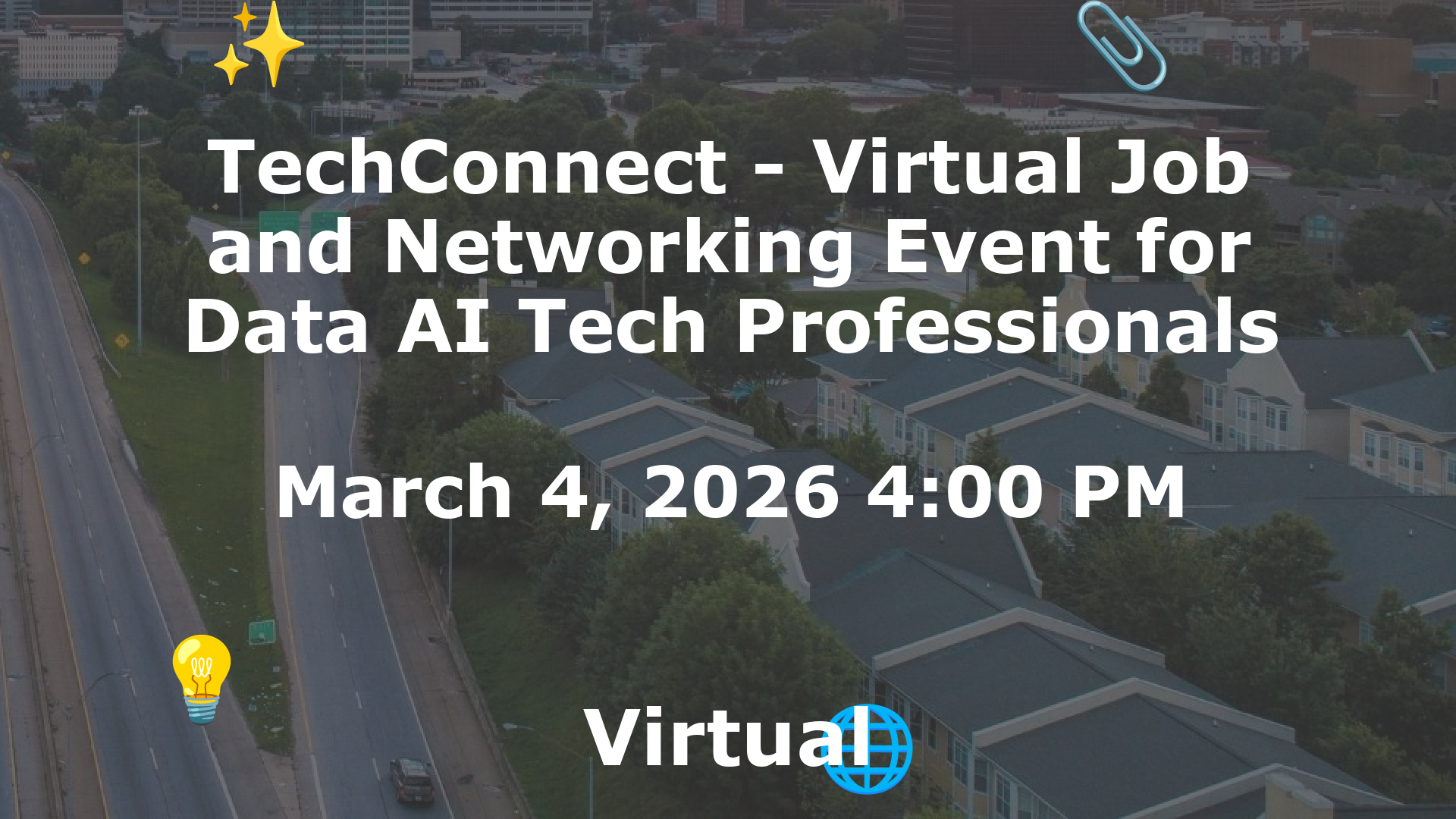 TechConnect - Virtual Job and Networking Event for Data AI Tech Professionals event image
